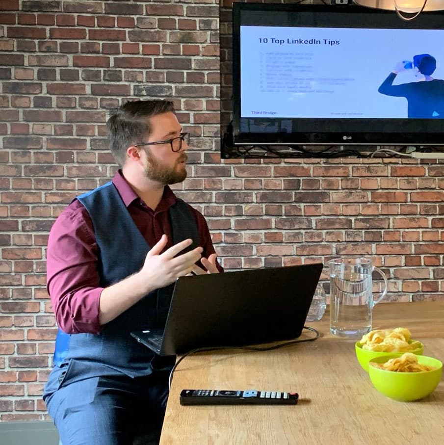 Doug Adams presenting at a client workshop